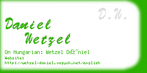 daniel wetzel business card